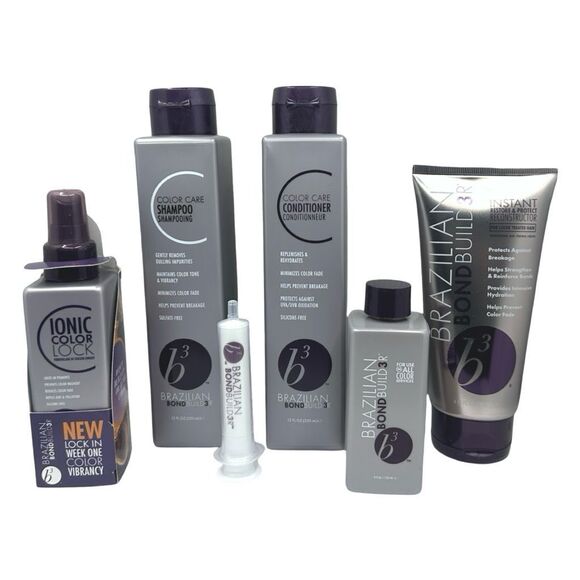 Brazilian Blowout Other - b3 Brazilian Bond Builder 5-Product Kit - Shampoo, Conditioner, Color Lock, Etc